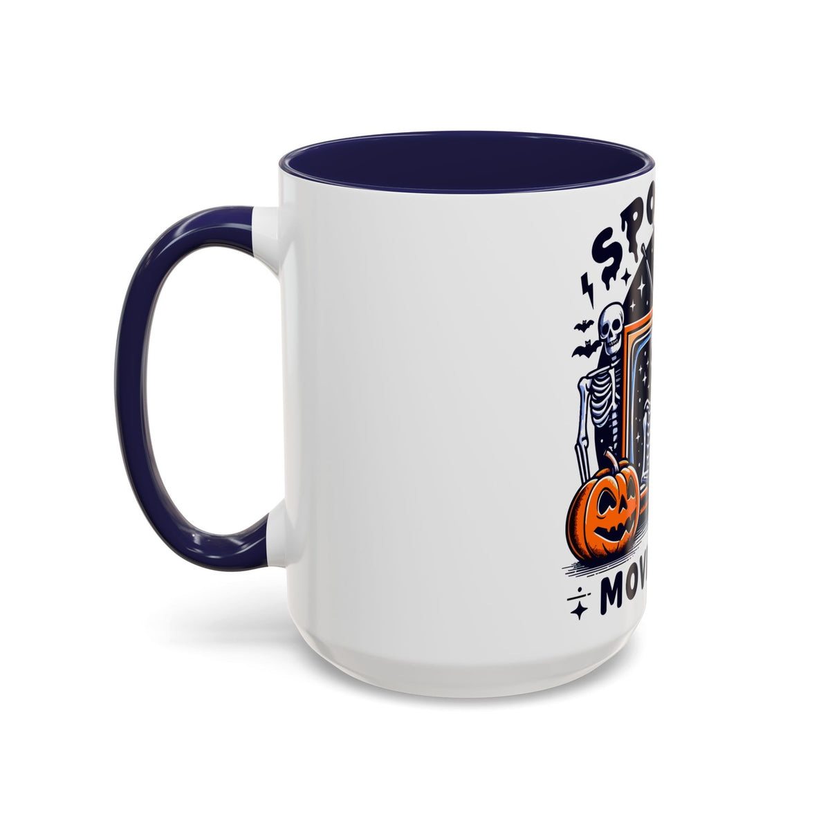 Spoooky Movie Club Skeletons - Color Accent Coffee Mug