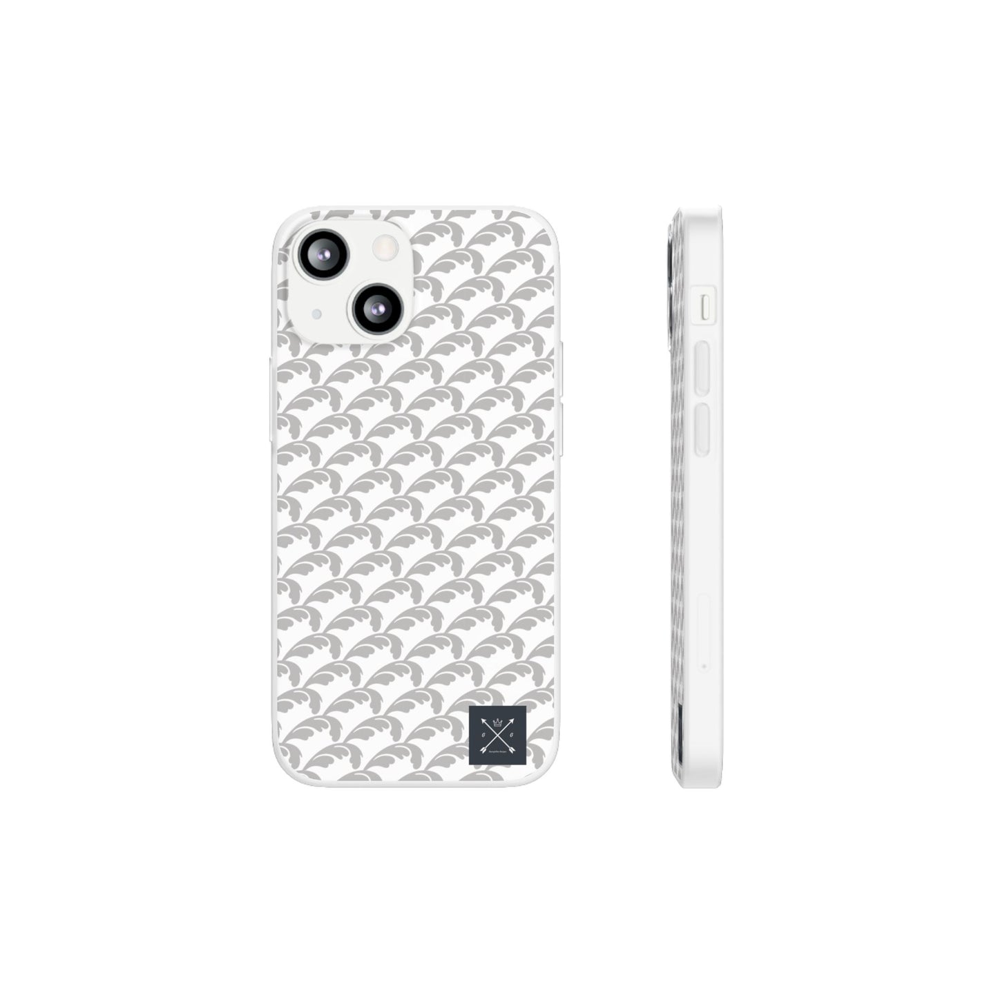 Beautiful Beloved Flourish (silver/white) - Flexi Phone Cases