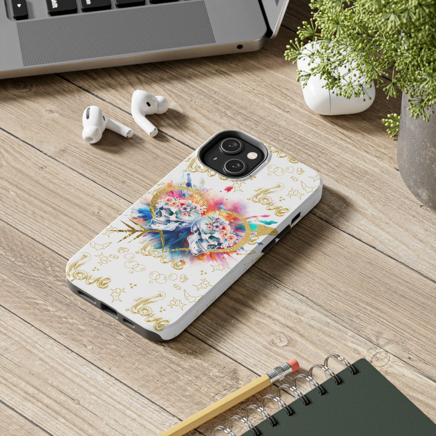 Love is Golden Watercolor - Tough Phone Cases