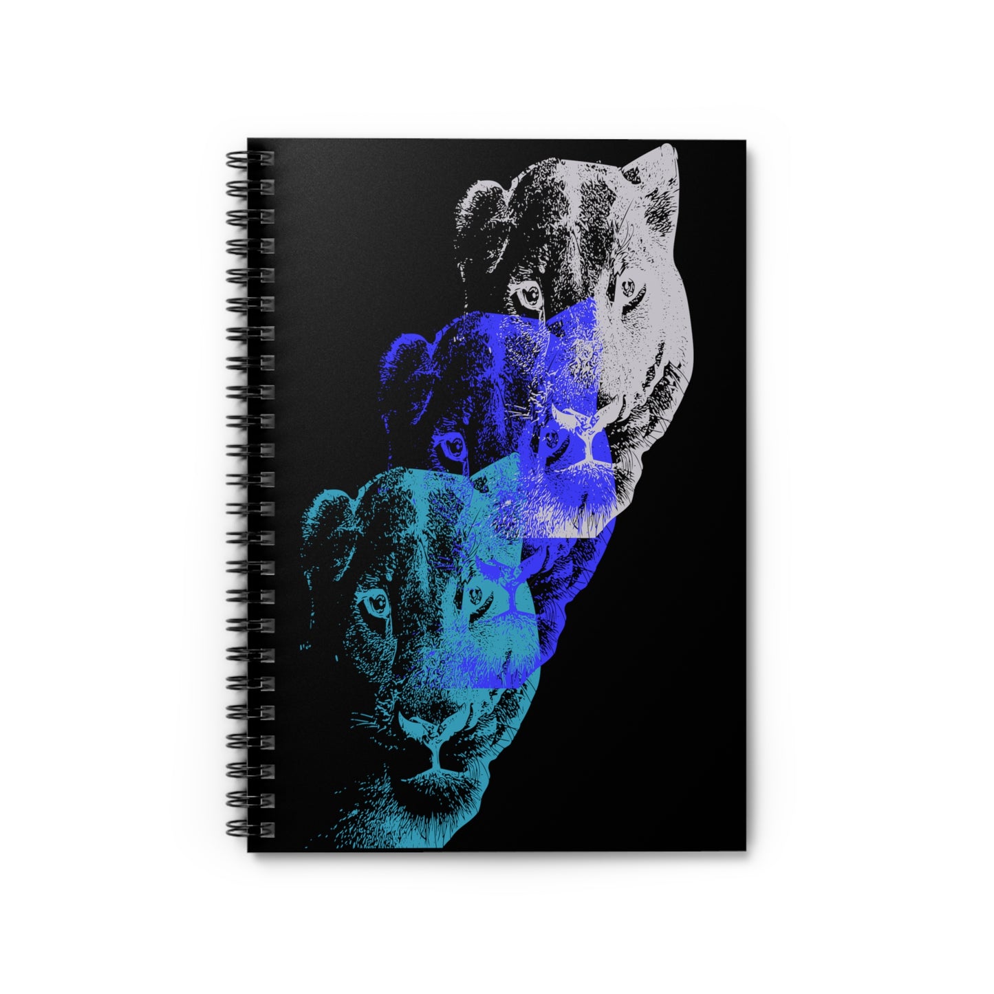 Lioness Arising - Spiral Notebook - Ruled Line - blk