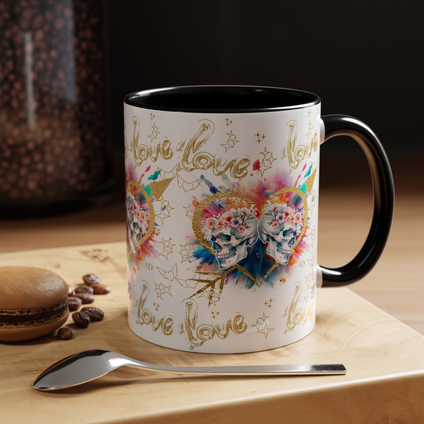Love is Golden Watercolor - Accent Coffee Mug (11, 15oz)