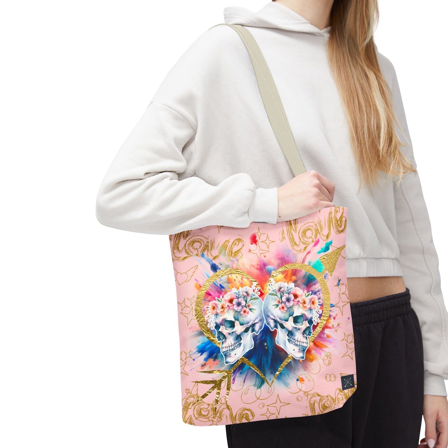 Love is Golden Watercolor (pink) - Tote Bag (AOP)