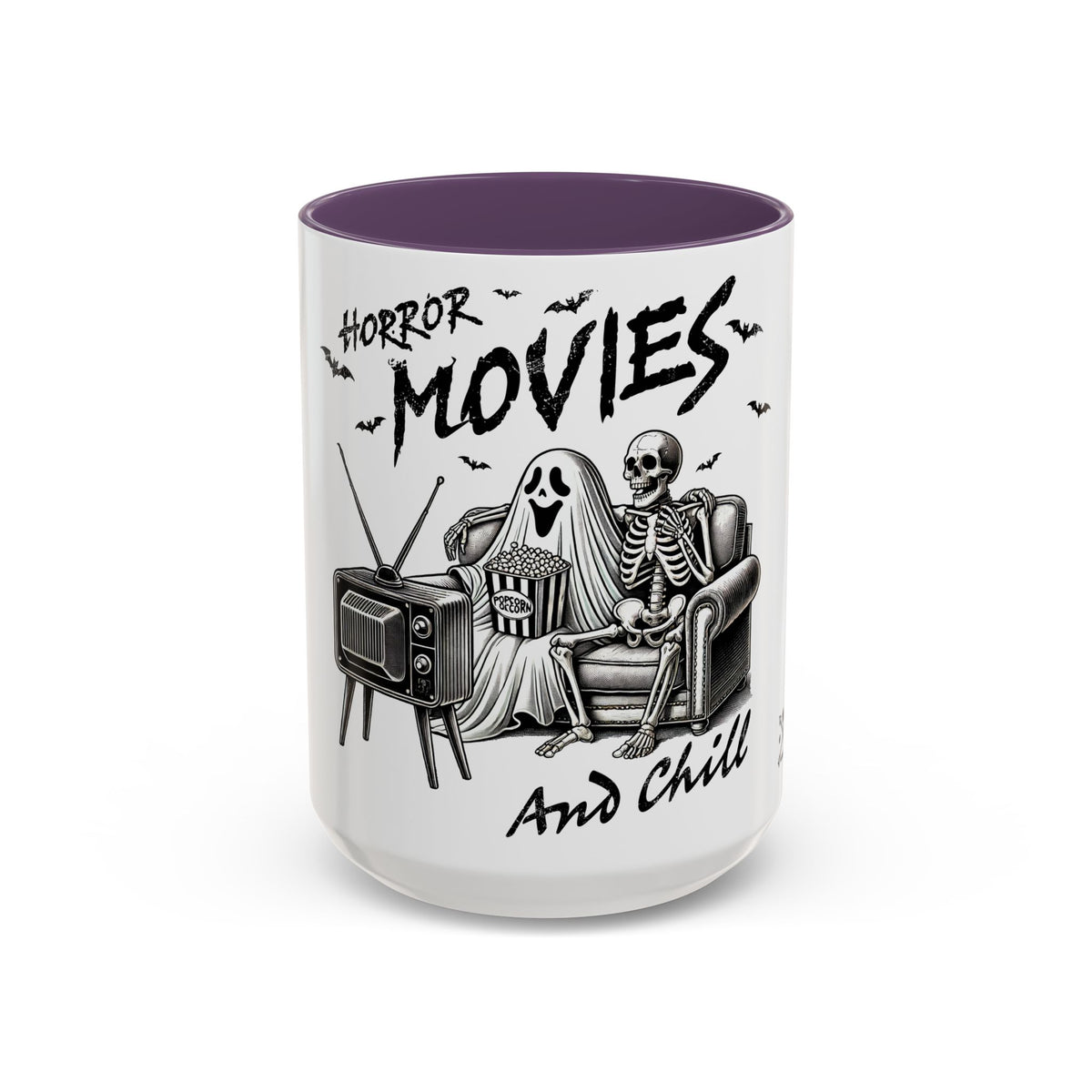 Horror Movies and Chill - Accent Coffee Mug (11, 15oz)