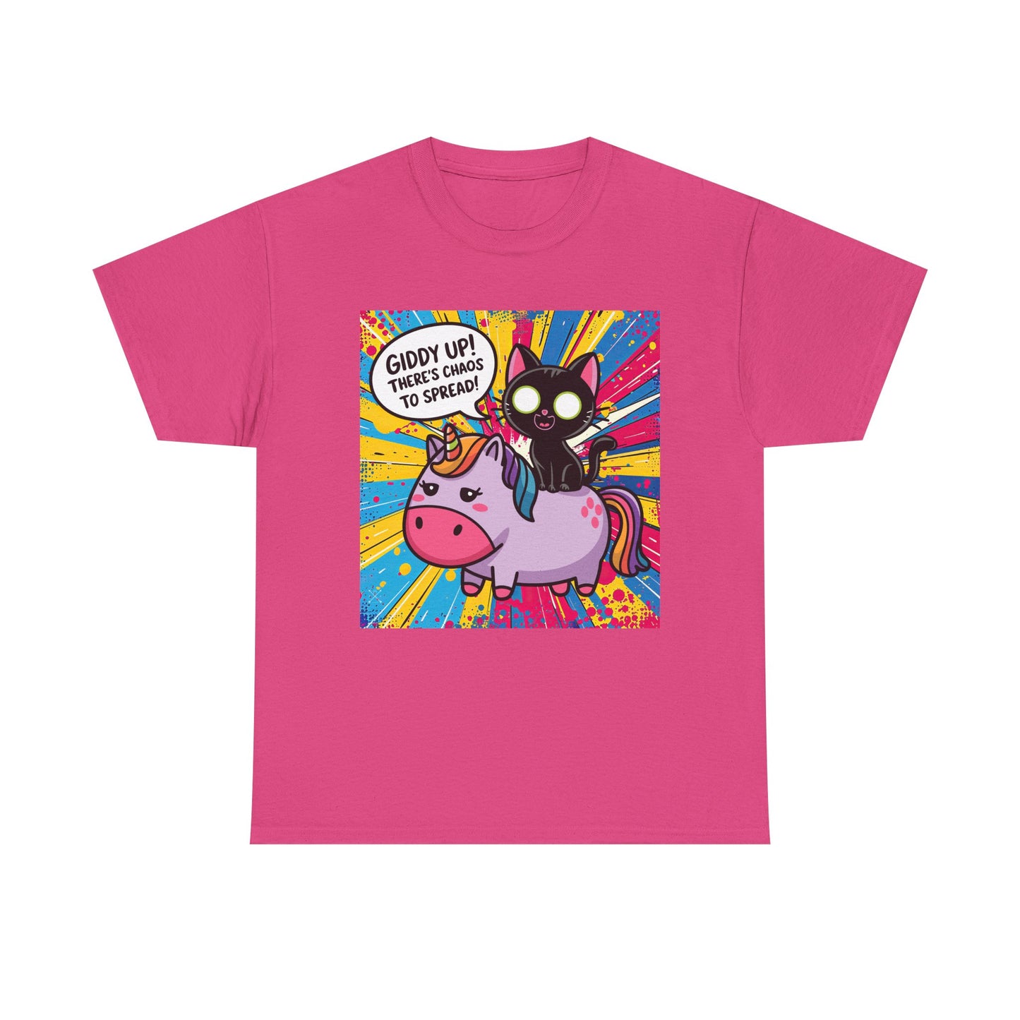 Giddy Up There’s Chaos To Spread - Unisex Heavy Cotton Tee