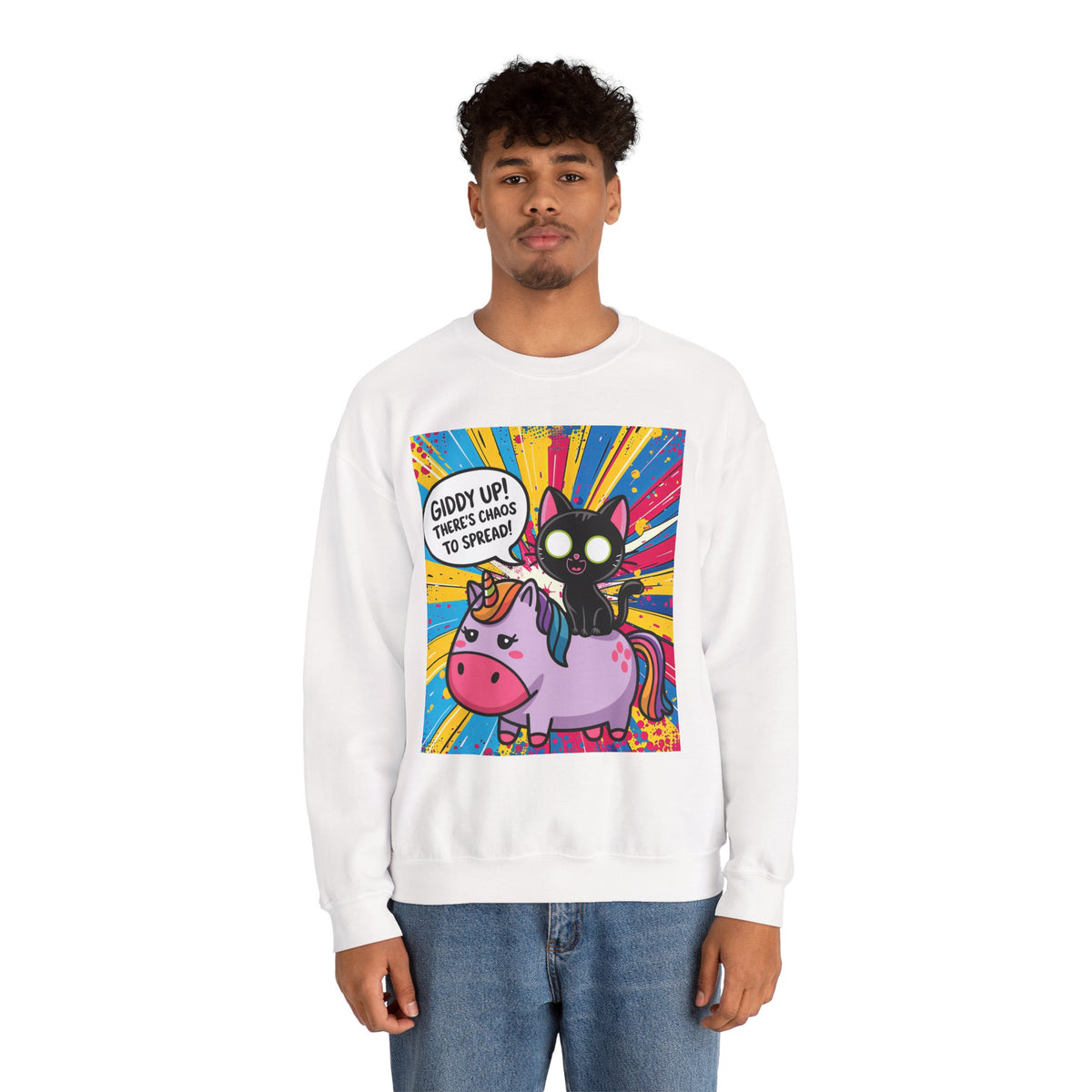 Giddy Up There's Chaos to Spread - Crewneck Sweatshirt