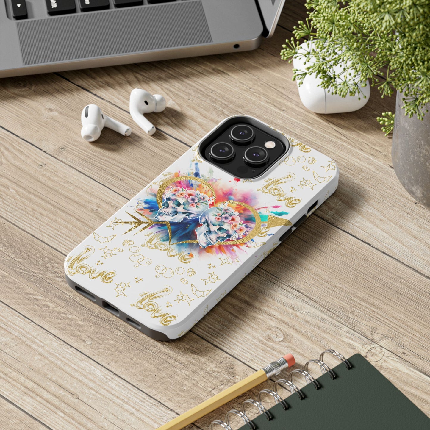 Love is Golden Watercolor - Tough Phone Cases
