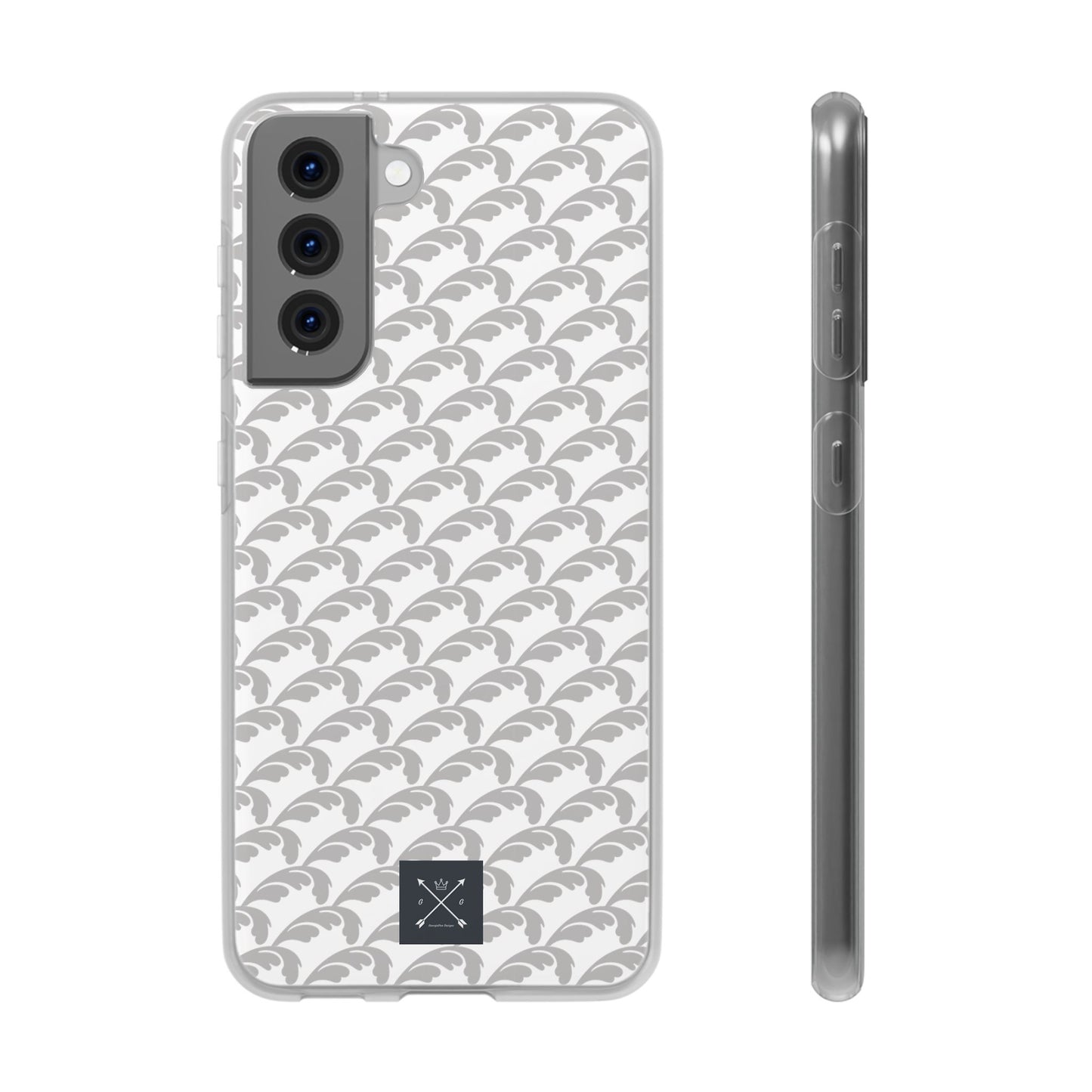 Beautiful Beloved Flourish (silver/white) - Flexi Phone Cases