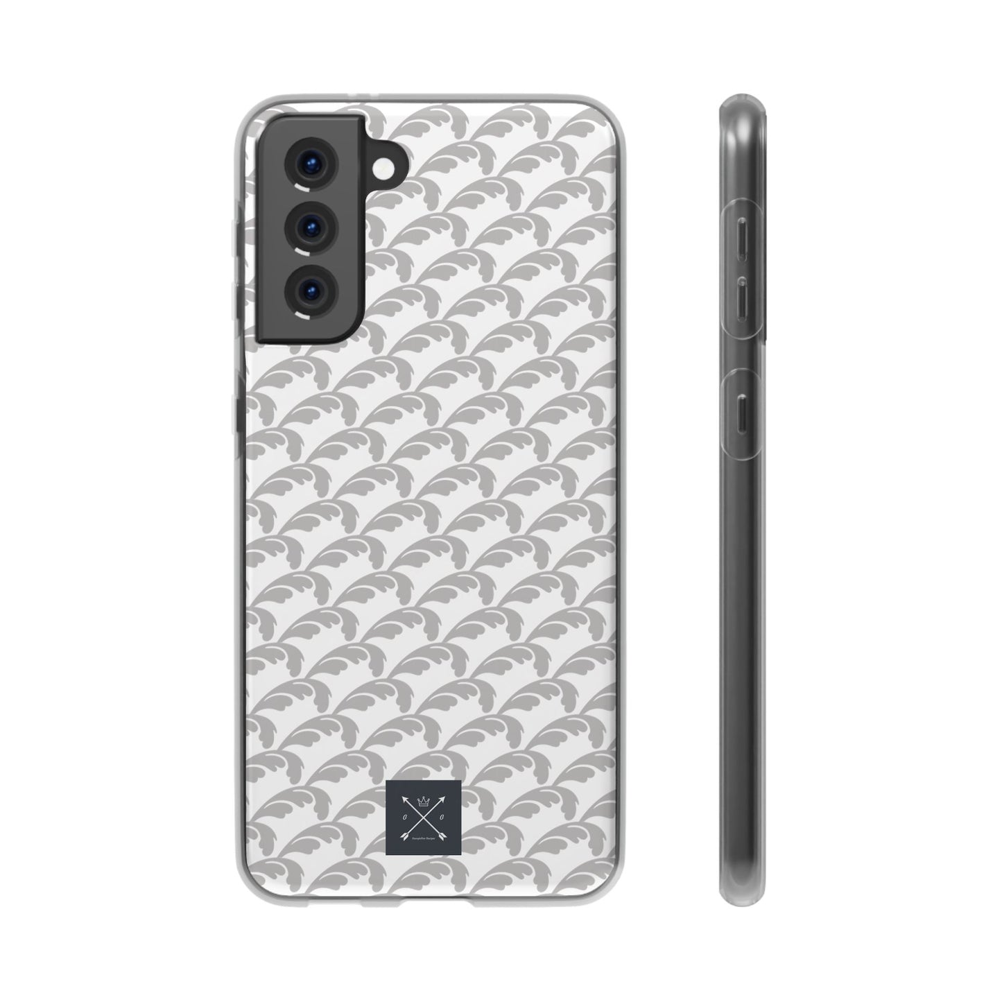 Beautiful Beloved Flourish (silver/white) - Flexi Phone Cases