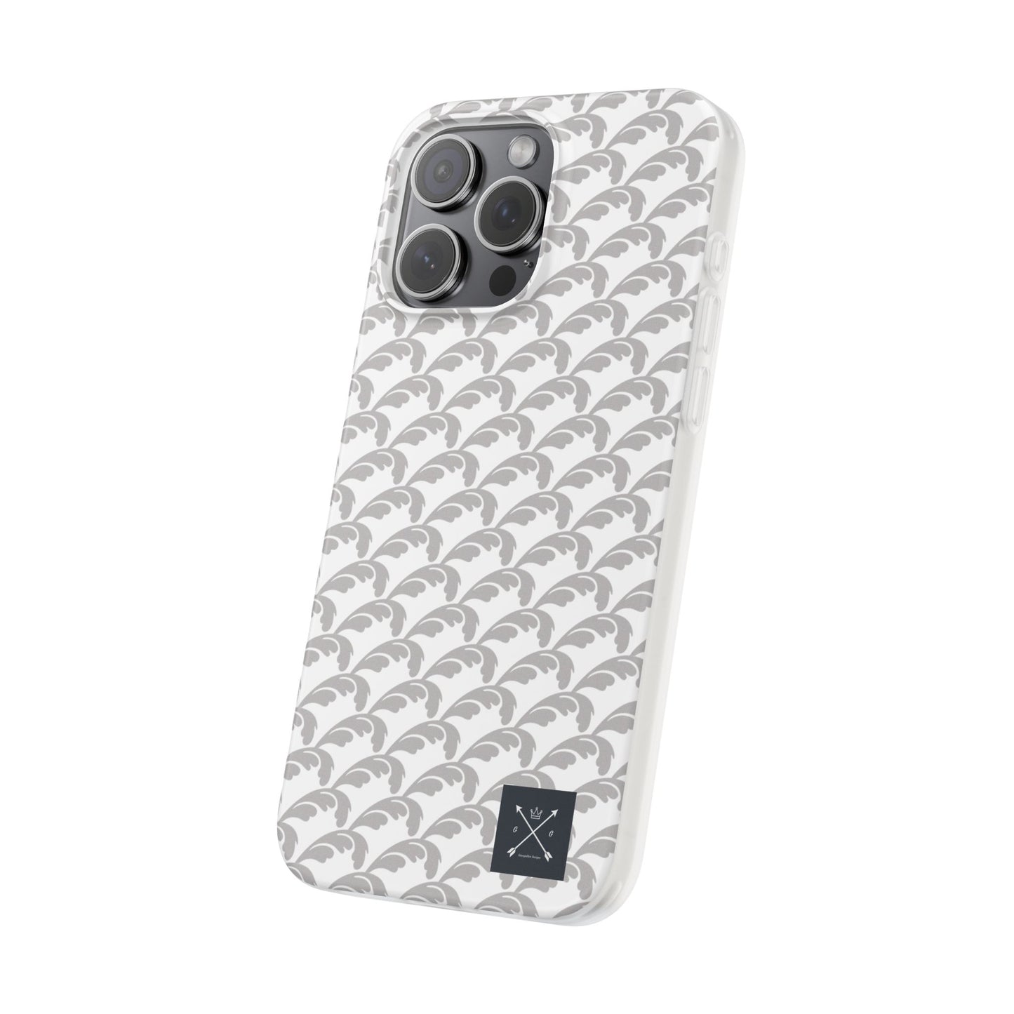 Beautiful Beloved Flourish (silver/white) - Flexi Phone Cases