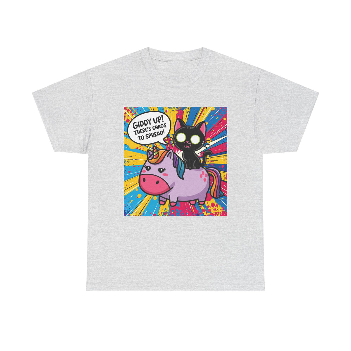Giddy Up There’s Chaos To Spread - Unisex Heavy Cotton Tee