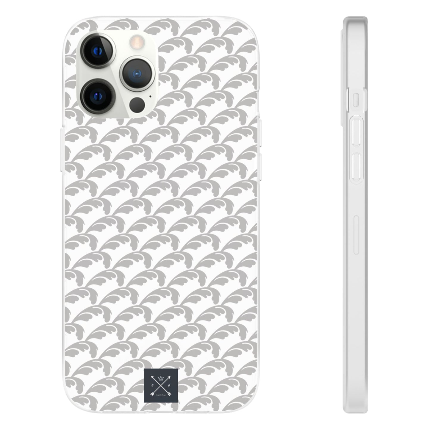 Beautiful Beloved Flourish (silver/white) - Flexi Phone Cases