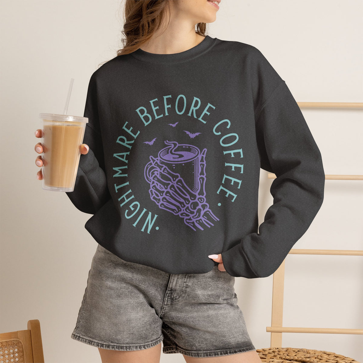 Nightmare Before Coffee - Unisex Heavy Blend™ Crewneck Sweatshirt