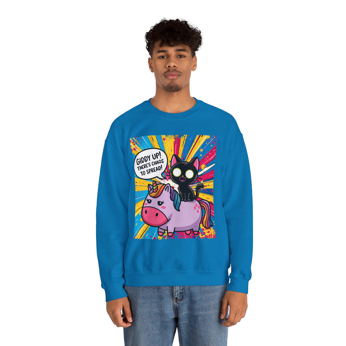Giddy Up There's Chaos to Spread - Crewneck Sweatshirt