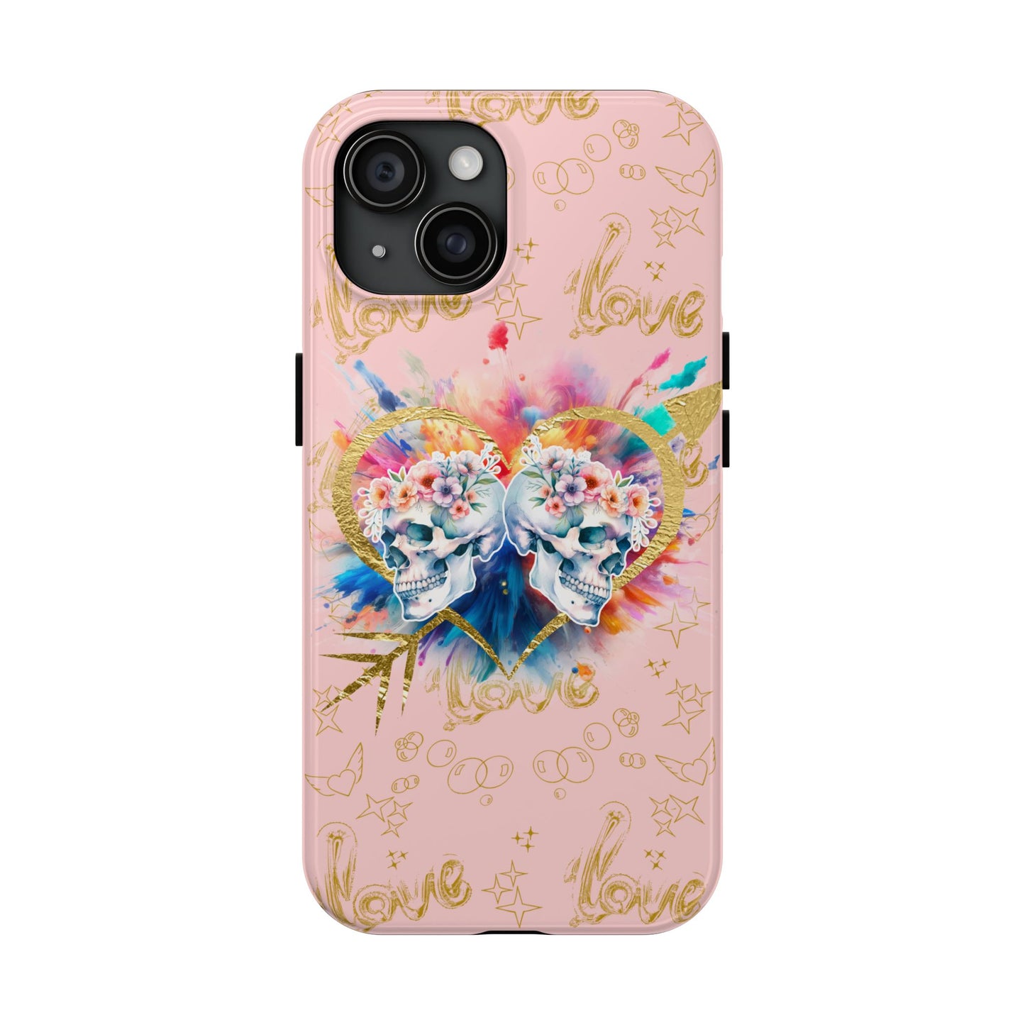 Love is Golden Watercolor (pink) - Tough Phone Cases