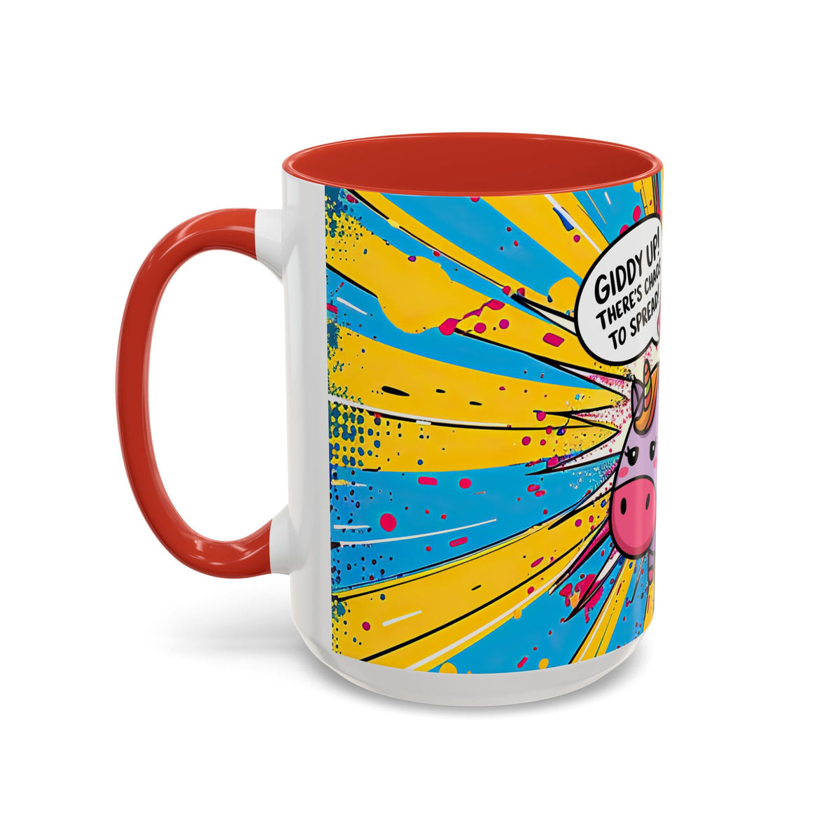 Giddy Up There's Chaos To Spread, Unicorn Cat Design - (11oz or 15oz) Coffee Mug