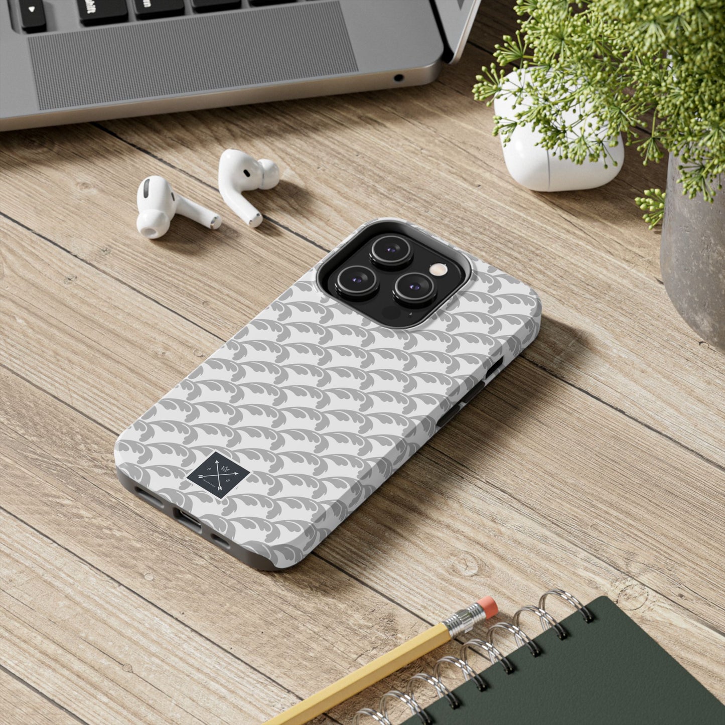 Beautiful Beloved Flourish (white/silver) - Tough Phone Cases
