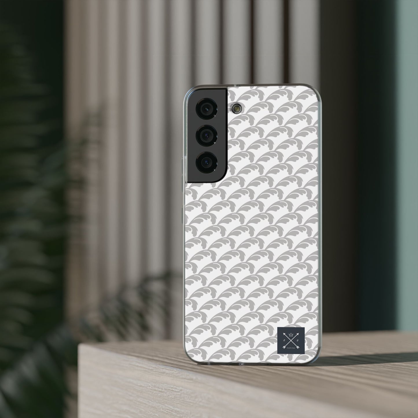 Beautiful Beloved Flourish (silver/white) - Flexi Phone Cases