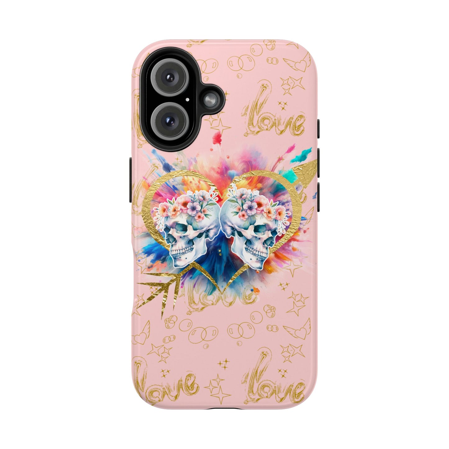 Love is Golden Watercolor (pink) - Tough Phone Cases