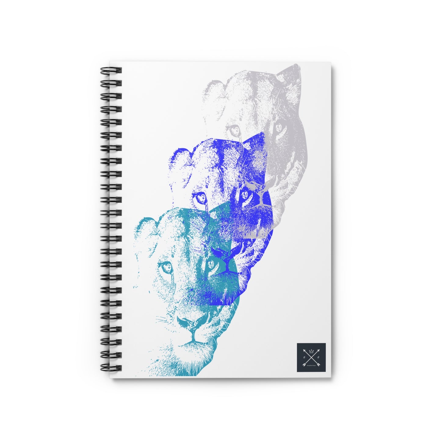 Lioness Arising - Spiral Notebook - Ruled Line - wht