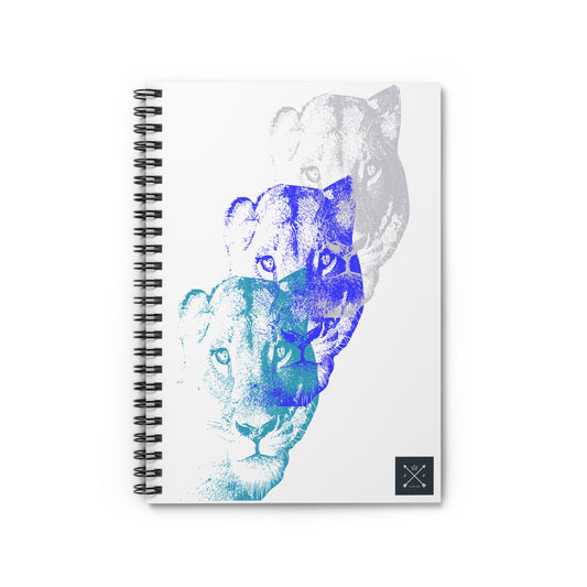 Lioness Arising - Spiral Notebook - Ruled Line - wht