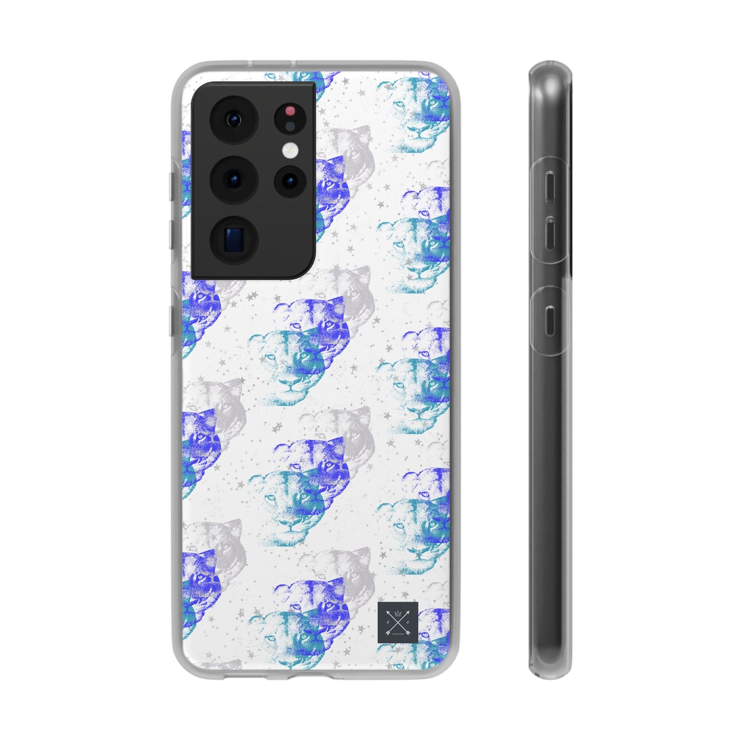 Lioness Arising (white/blue) - Flexi Phone Cases