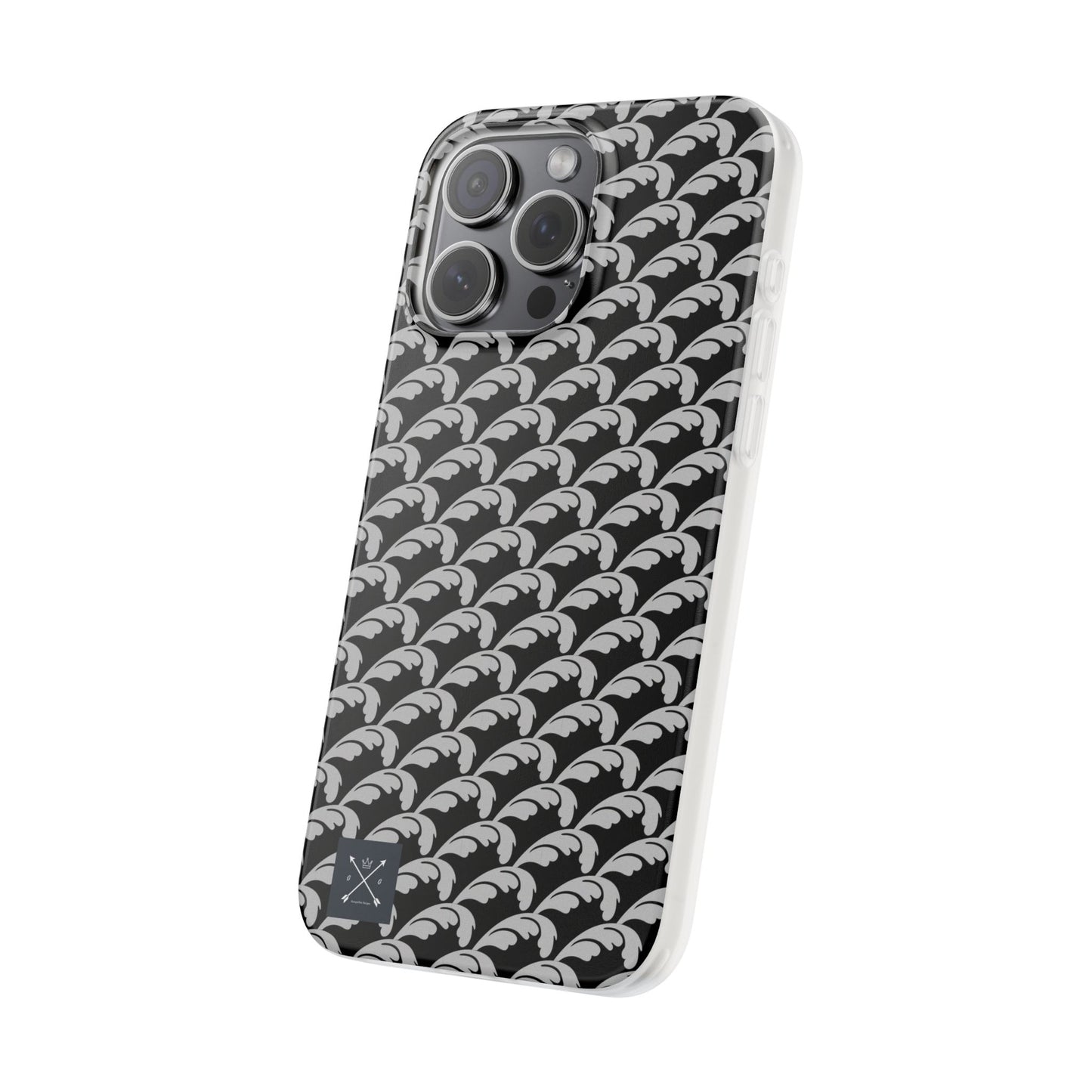 Beautiful Beloved Flourish (silver/black) - Flexi Phone Cases