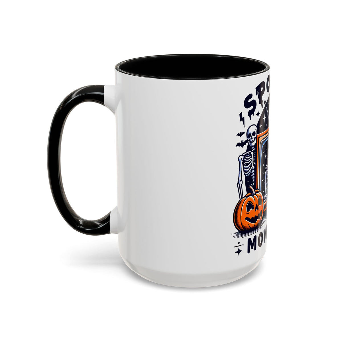 Spoooky Movie Club Skeletons - Color Accent Coffee Mug