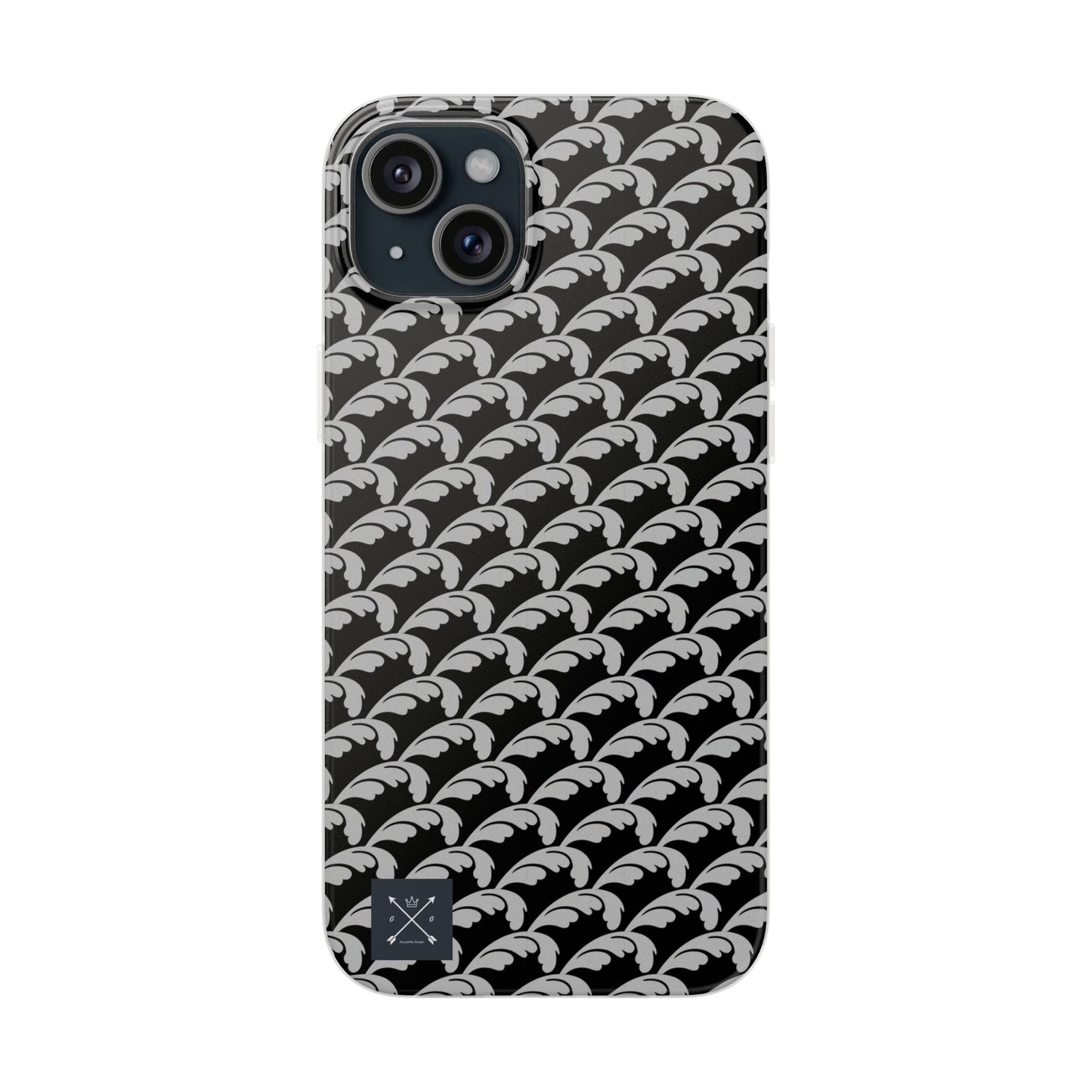 Beautiful Beloved Flourish (silver/black) - Flexi Phone Cases