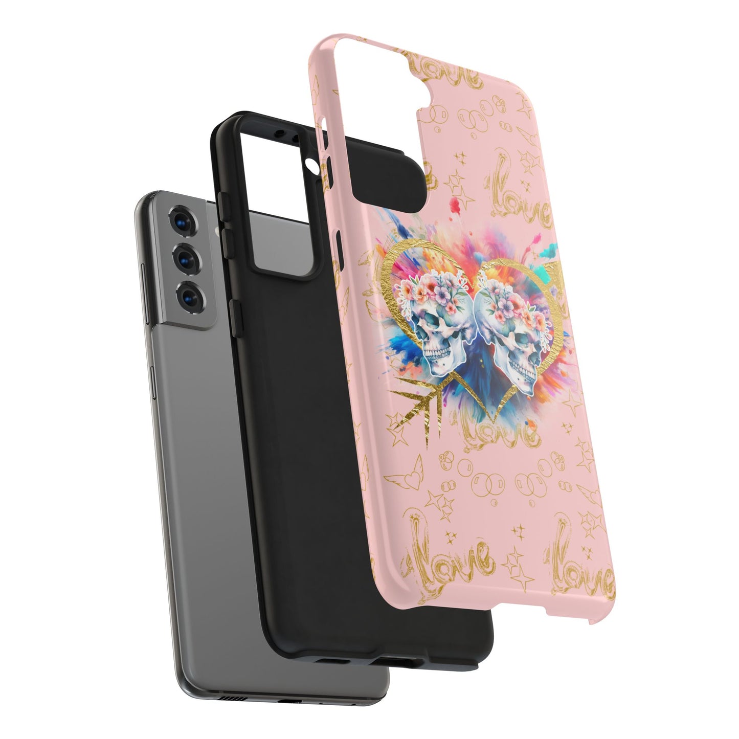 Love is Golden Watercolor (pink) - Tough Phone Cases