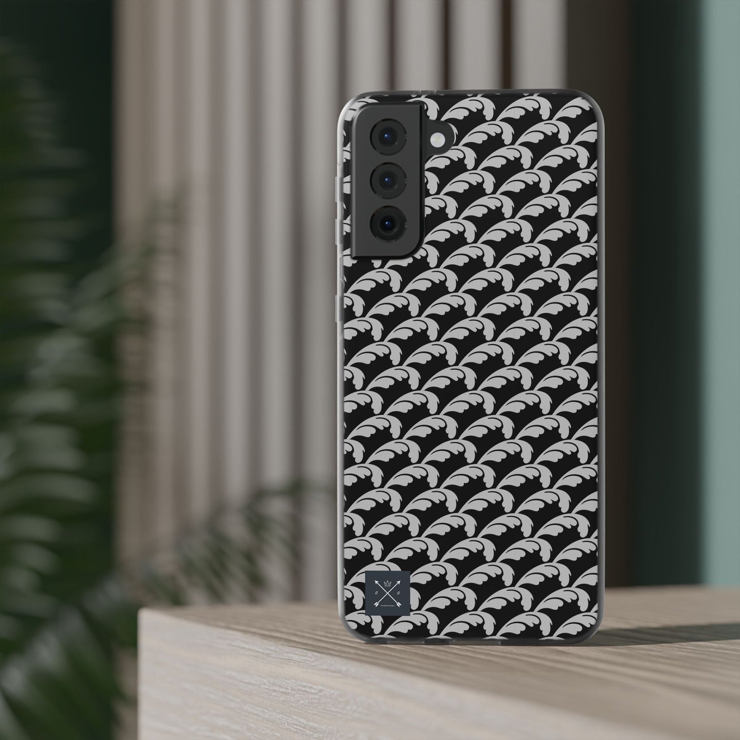 Beautiful Beloved Flourish (silver/black) - Flexi Phone Cases