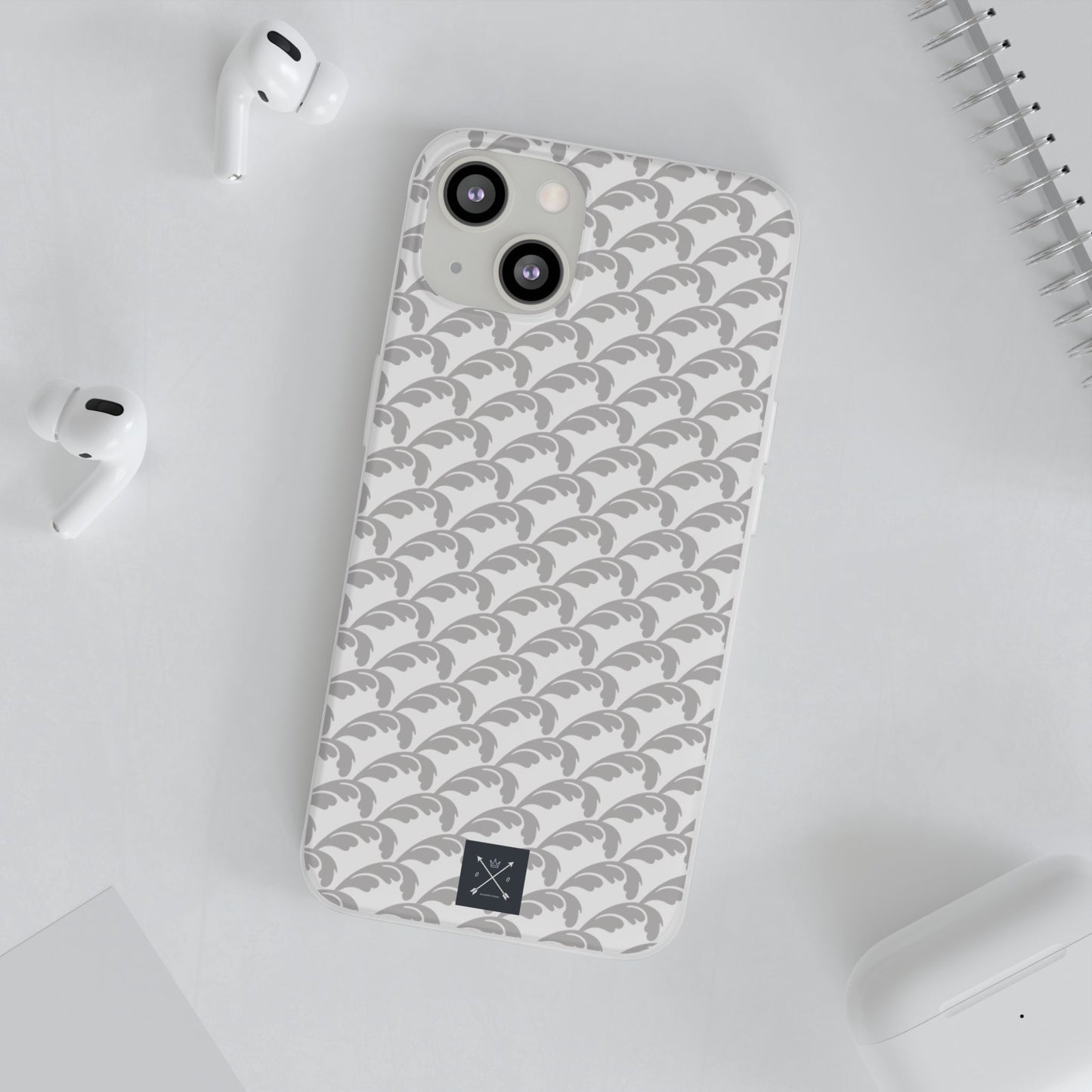 Beautiful Beloved Flourish (silver/white) - Flexi Phone Cases