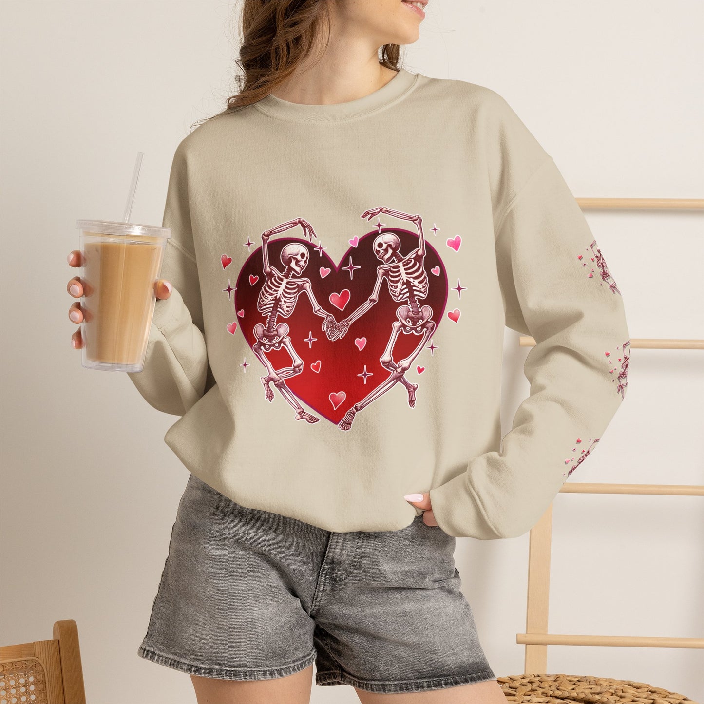 Dancing Skeleton Lovers - Crewneck Sweatshirt
