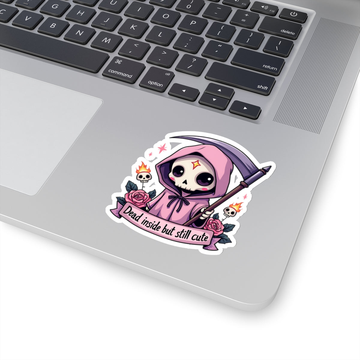 Dead Inside But Still Cute, Little Grim - Kiss-Cut Stickers