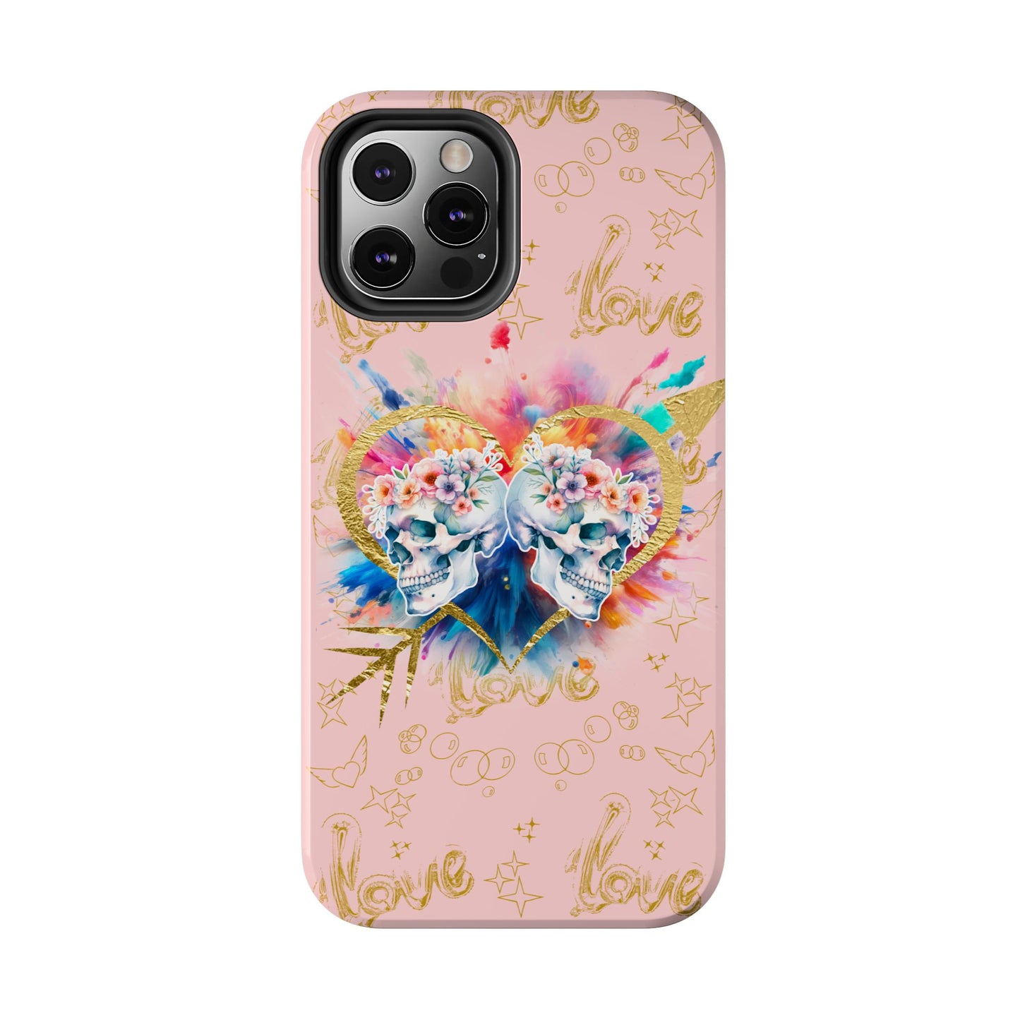 Love is Golden Watercolor (pink) - Tough Phone Cases