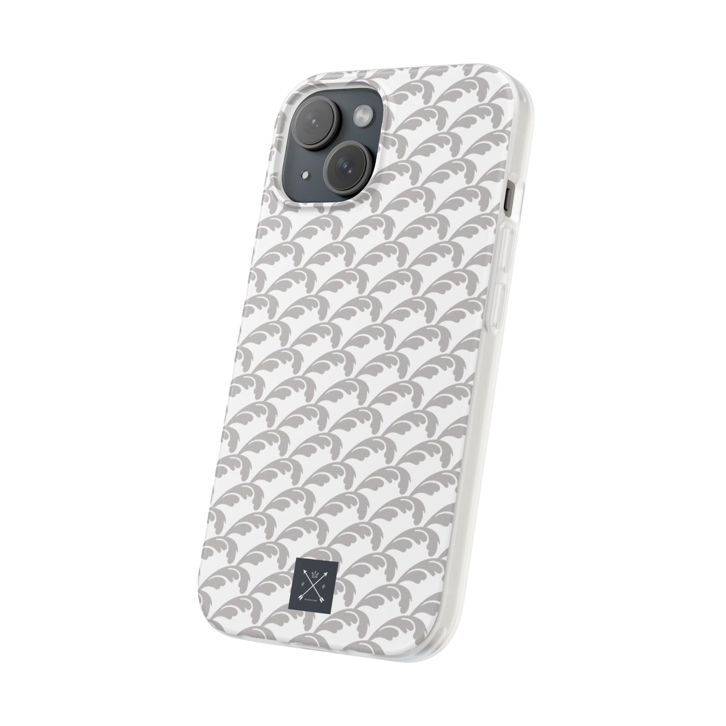 Beautiful Beloved Flourish (silver/white) - Flexi Phone Cases