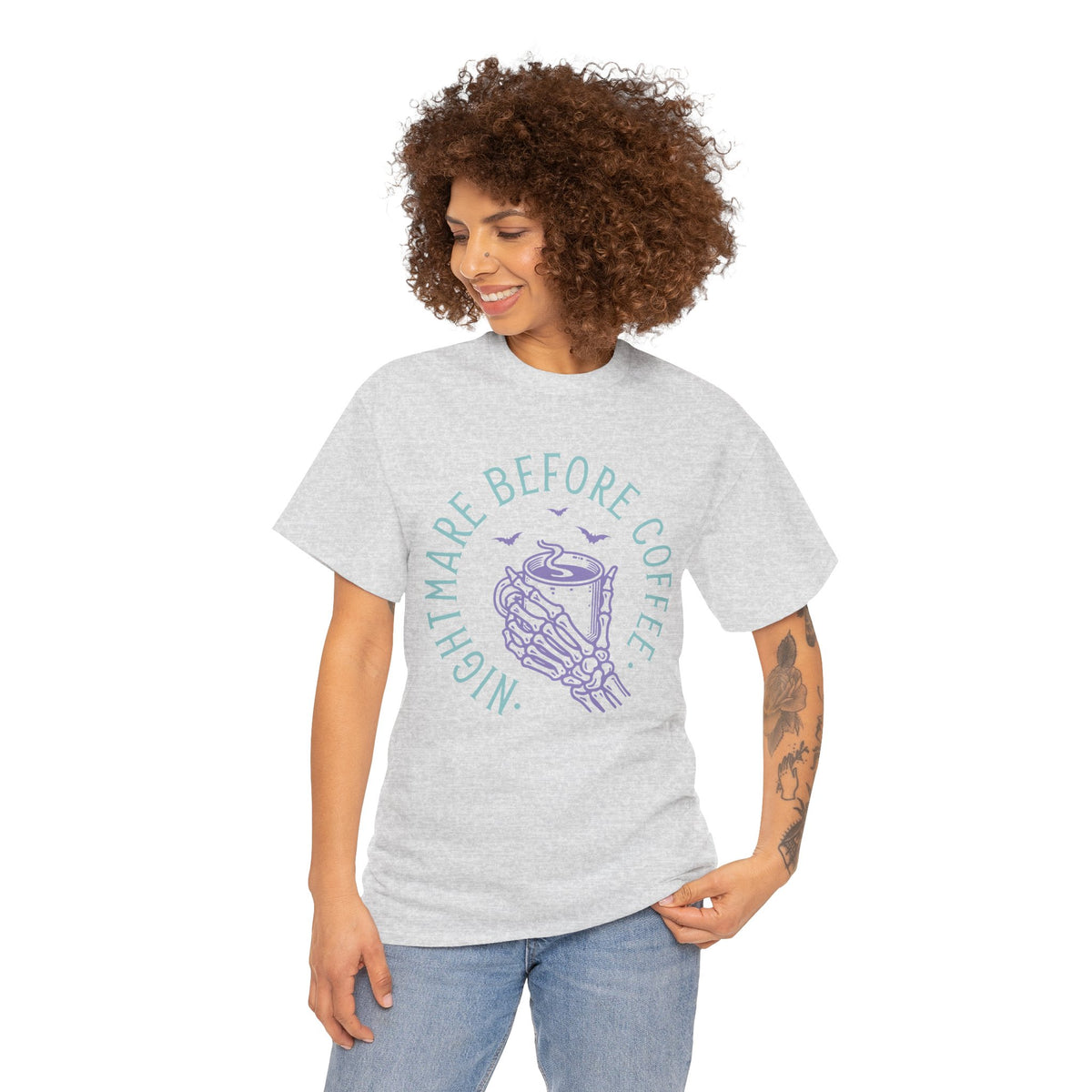 Nightmare Before Coffee - Unisex Heavy Cotton Tee