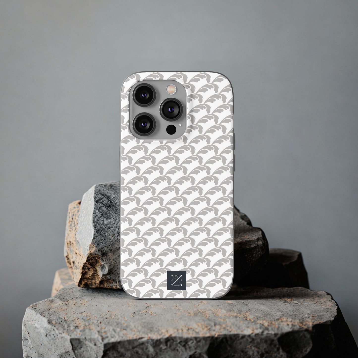 Beautiful Beloved Flourish (silver/white) - Flexi Phone Cases