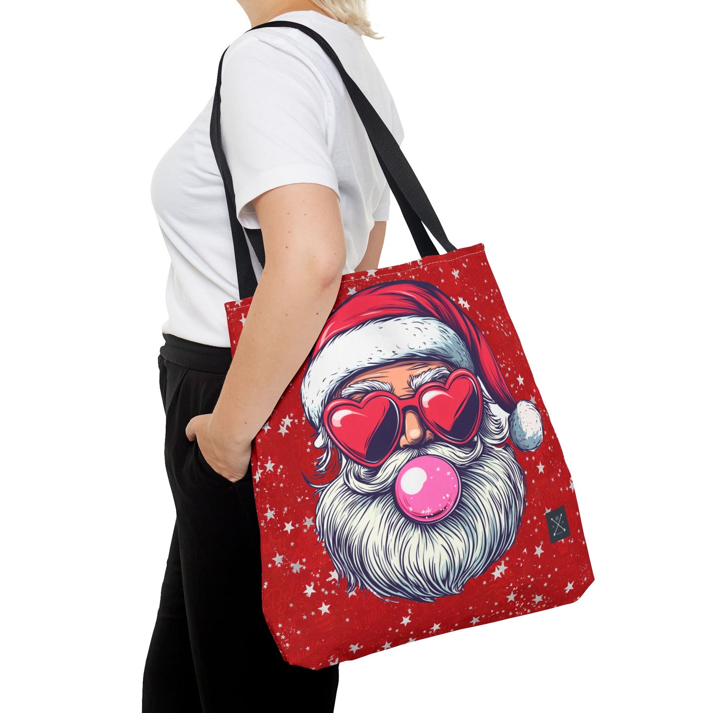 Retro Bubblegum Santa - Tote Bag (AOP)