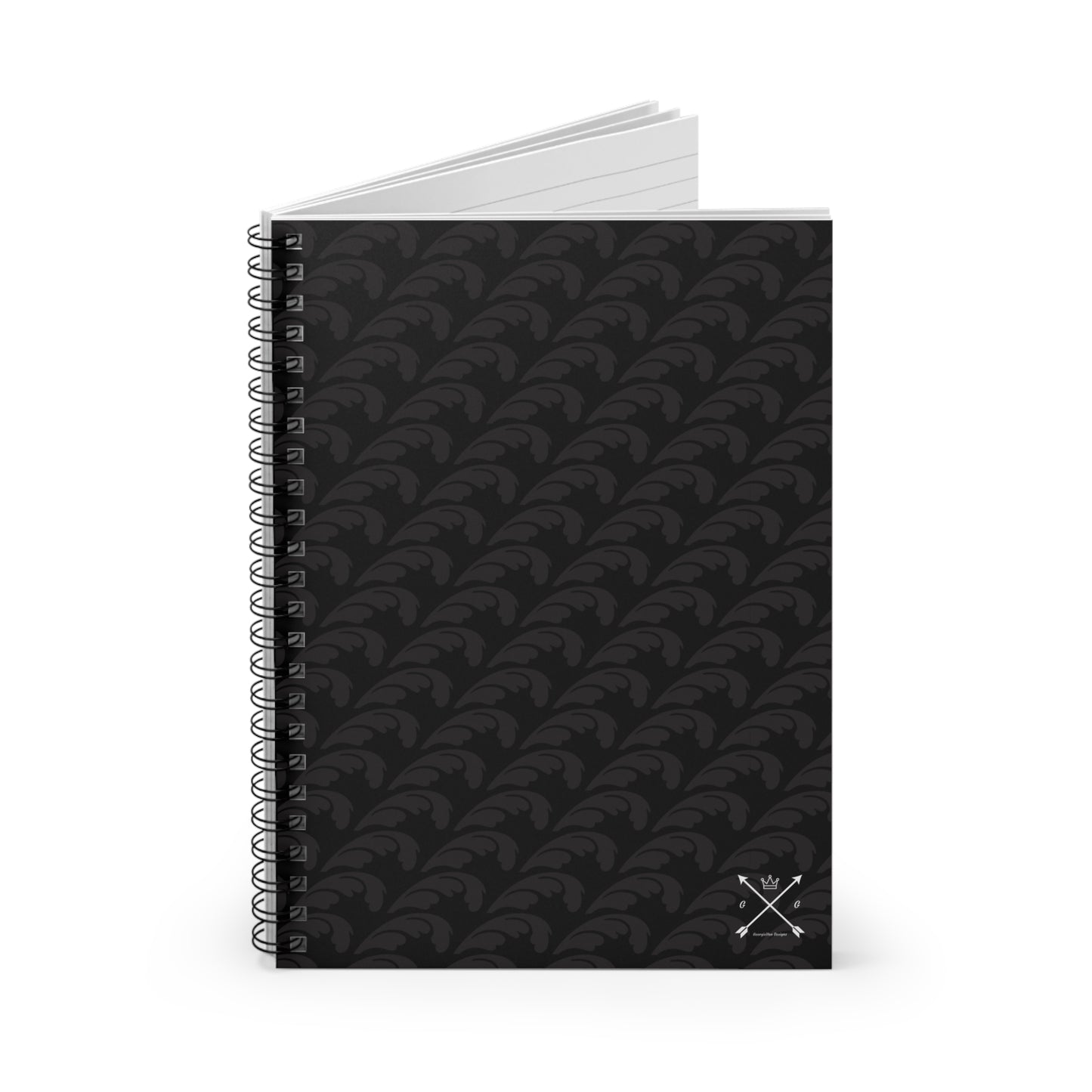Beautiful Beloved Flourish (black/black) - Spiral Notebook - Ruled Line