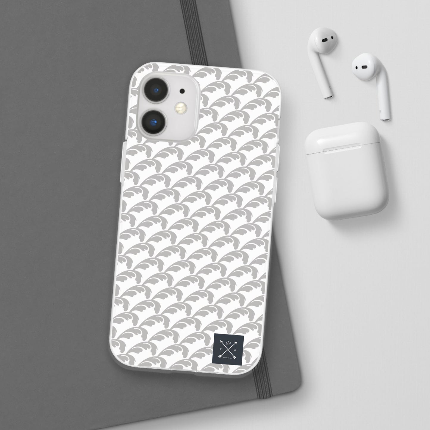 Beautiful Beloved Flourish (silver/white) - Flexi Phone Cases
