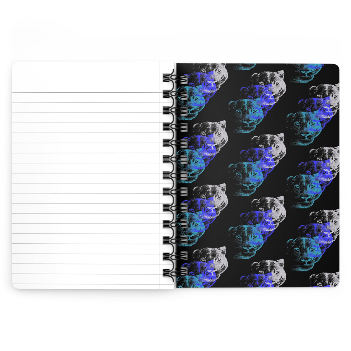 Lioness Arising - Spiral Notebook - Ruled Line - blk