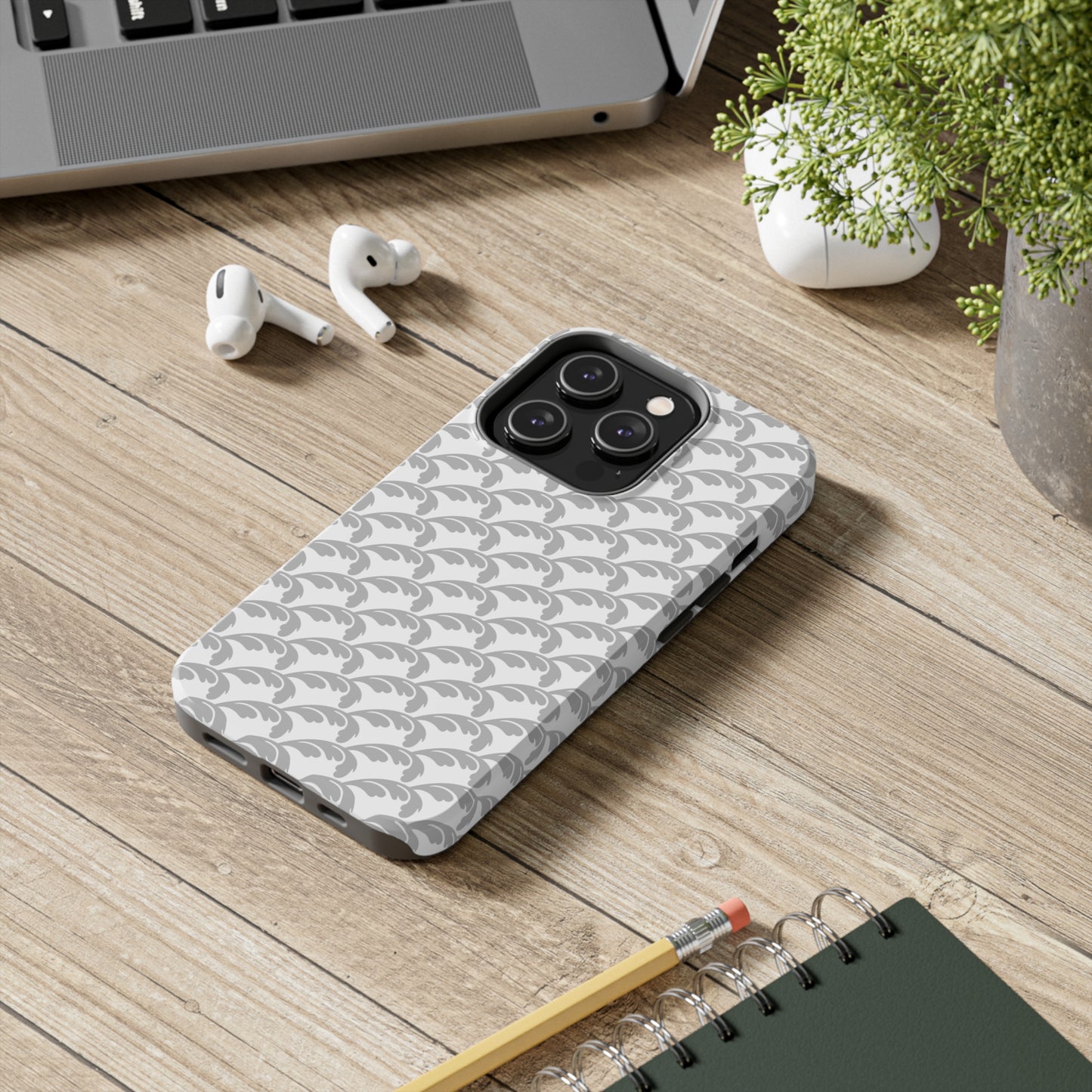 Beautiful Beloved Flourish (white/silver) - Tough Phone Cases
