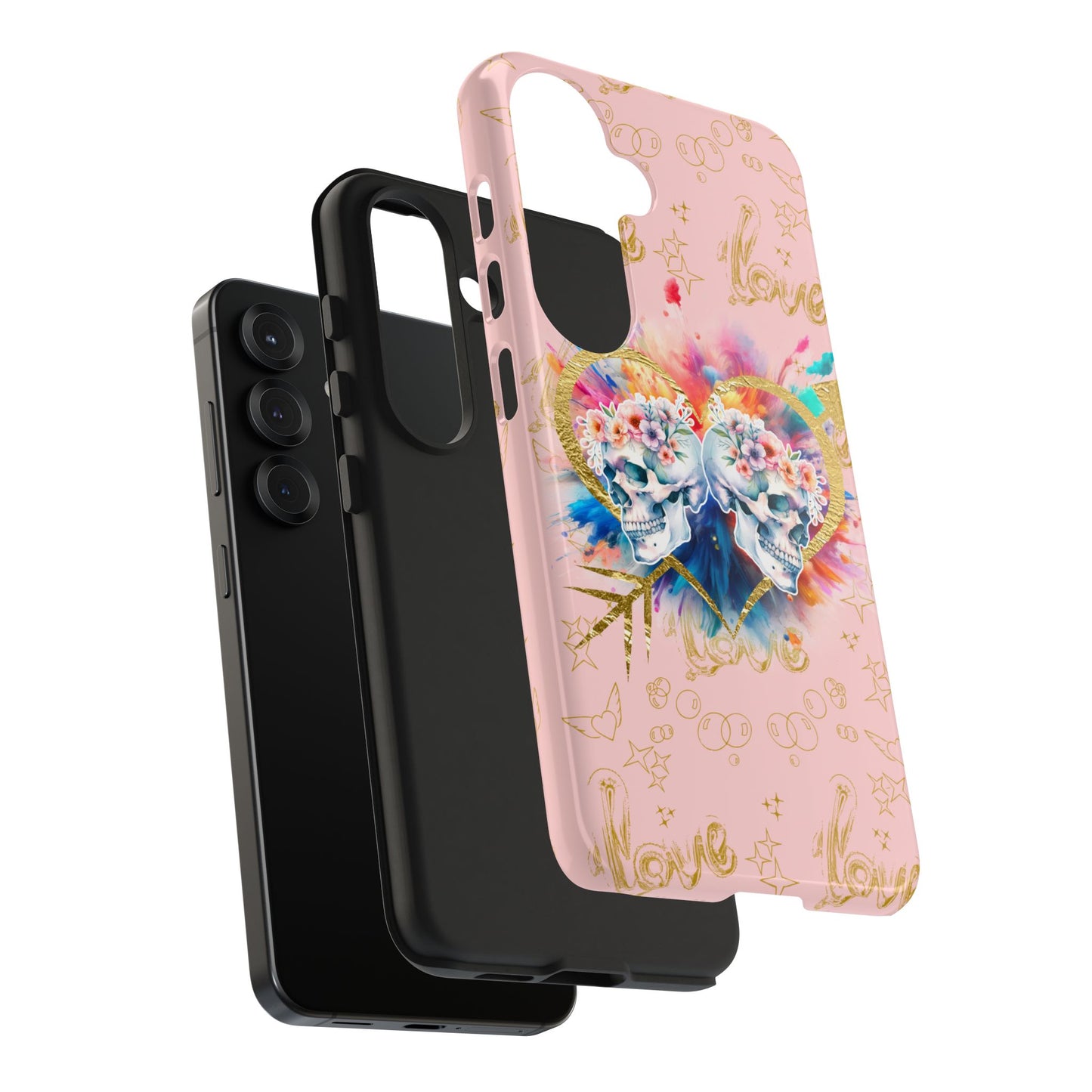 Love is Golden Watercolor (pink) - Tough Phone Cases