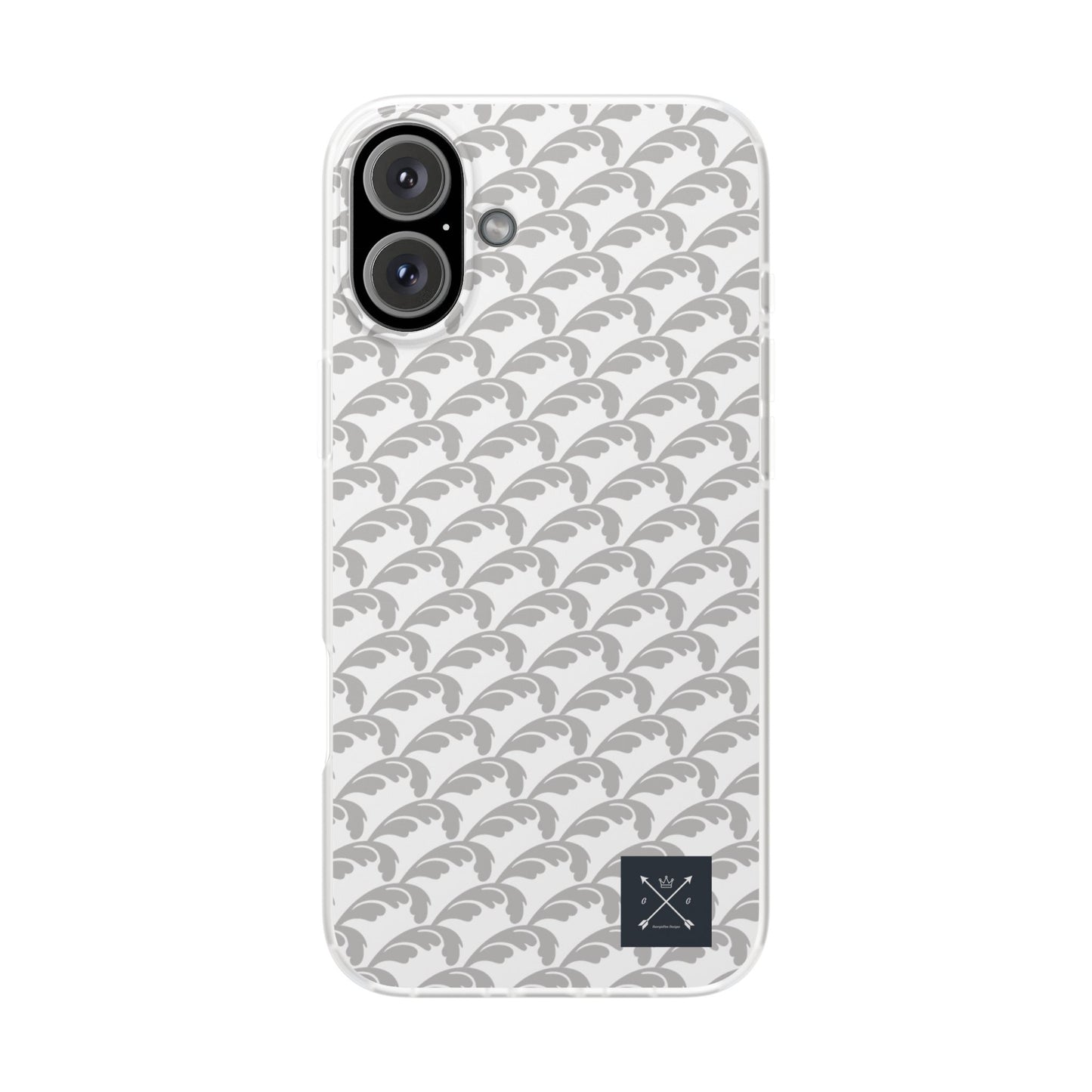 Beautiful Beloved Flourish (silver/white) - Flexi Phone Cases