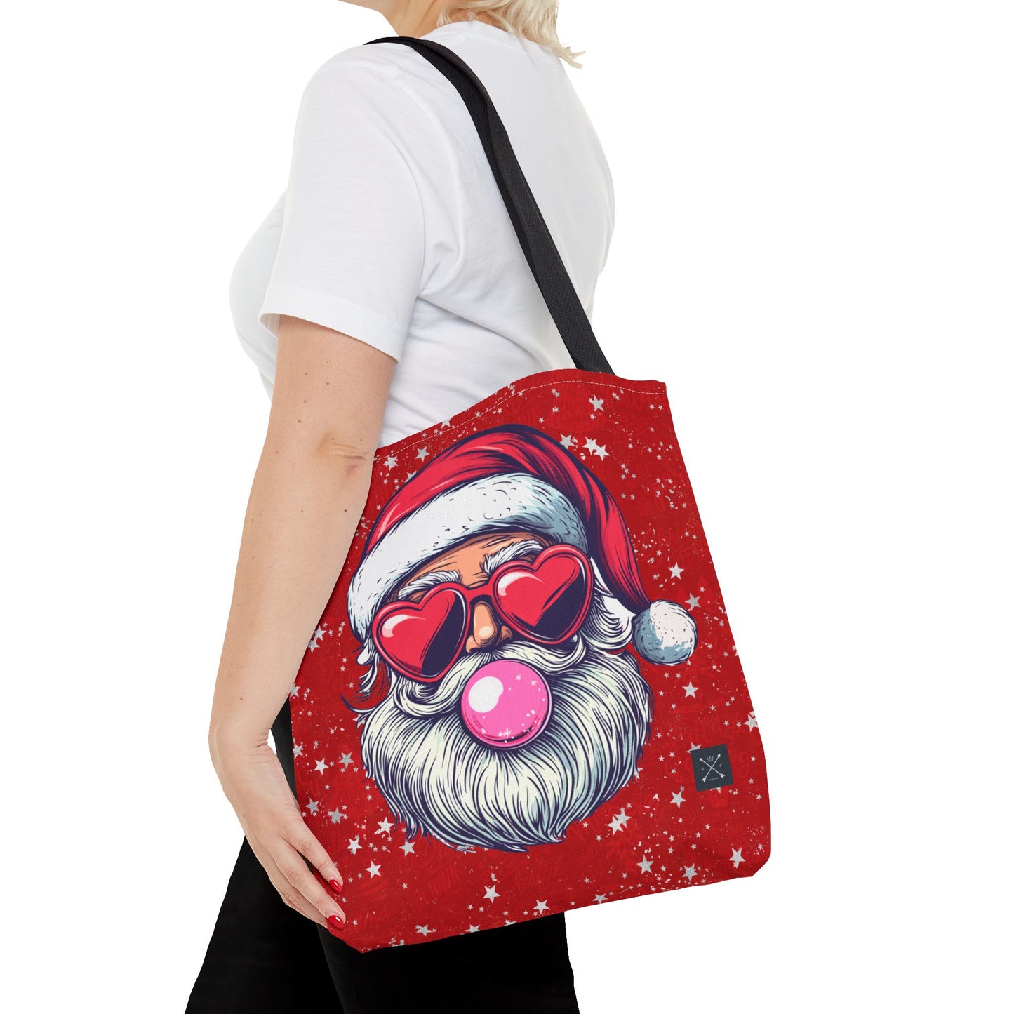 Retro Bubblegum Santa - Tote Bag (AOP)