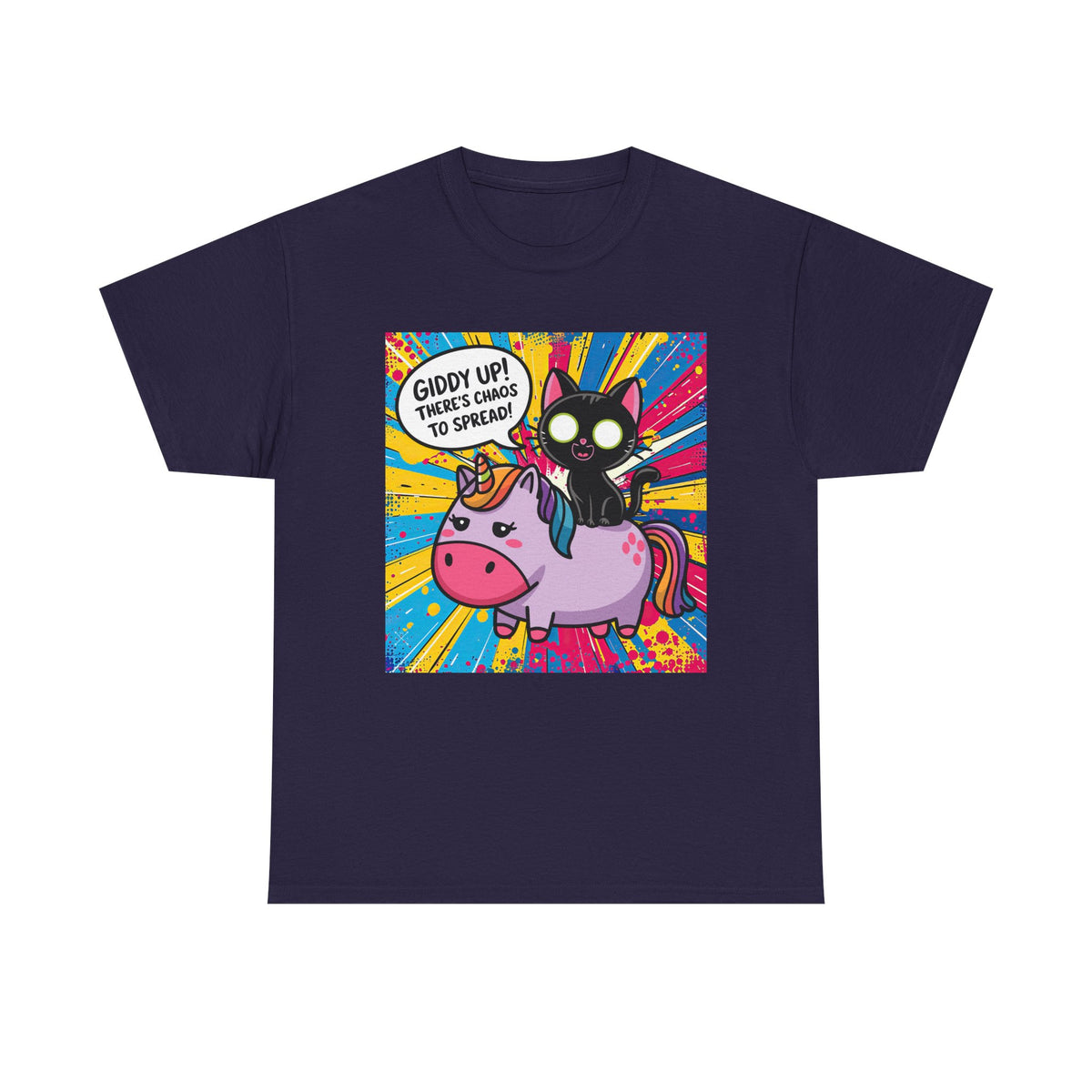 Giddy Up There’s Chaos To Spread - Unisex Heavy Cotton Tee