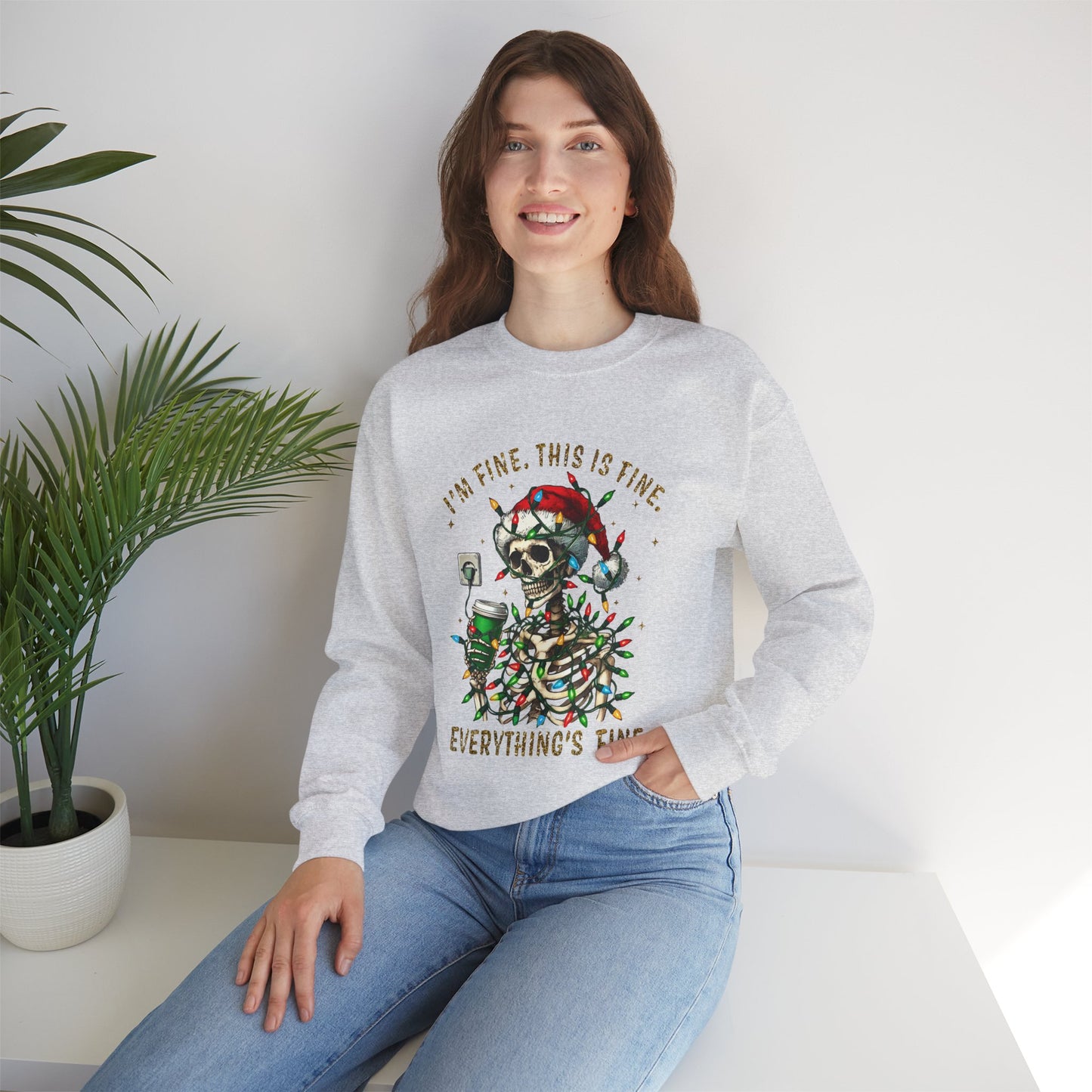 I'm Fine. This Is Fine. Everything Is Fine. - Unisex Heavy Blend™ Crewneck Sweatshirt
