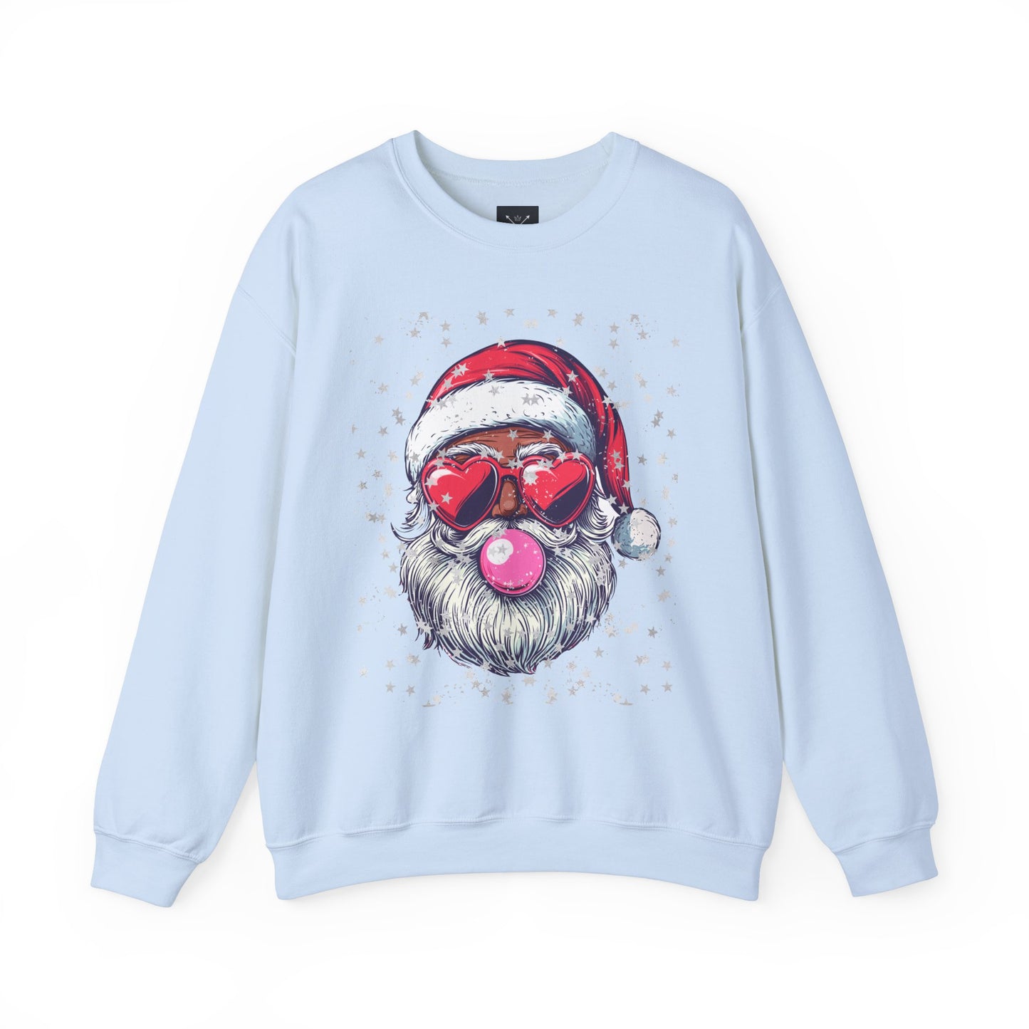 Retro Bubblegum Black Santa - Unisex Heavy Blend™ Crewneck Sweatshirt