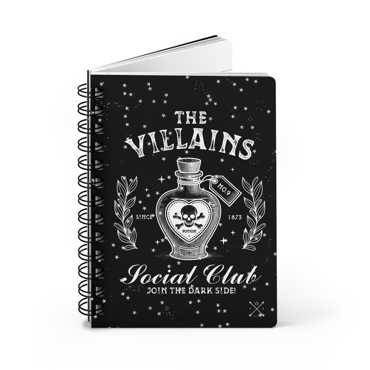 The Villains Social Club (white) - Spiral Notebook - Ruled Line