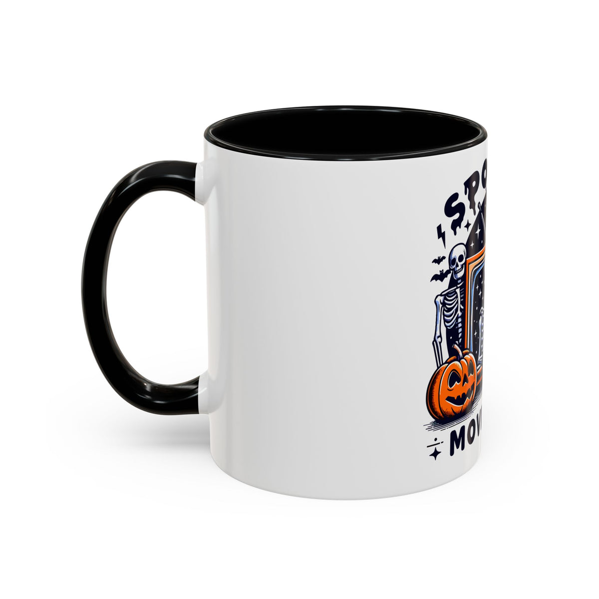 Spoooky Movie Club Skeletons - Color Accent Coffee Mug